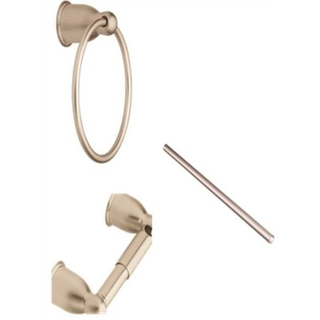 Moen Mason Bath Hardware Set with Towel Ring, Toilet Paper Holder and 24 in. Towel Bar in Satin Nickel 317640204